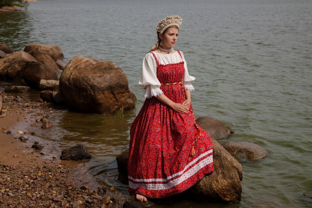 Women in Slavic costumes in Abuja