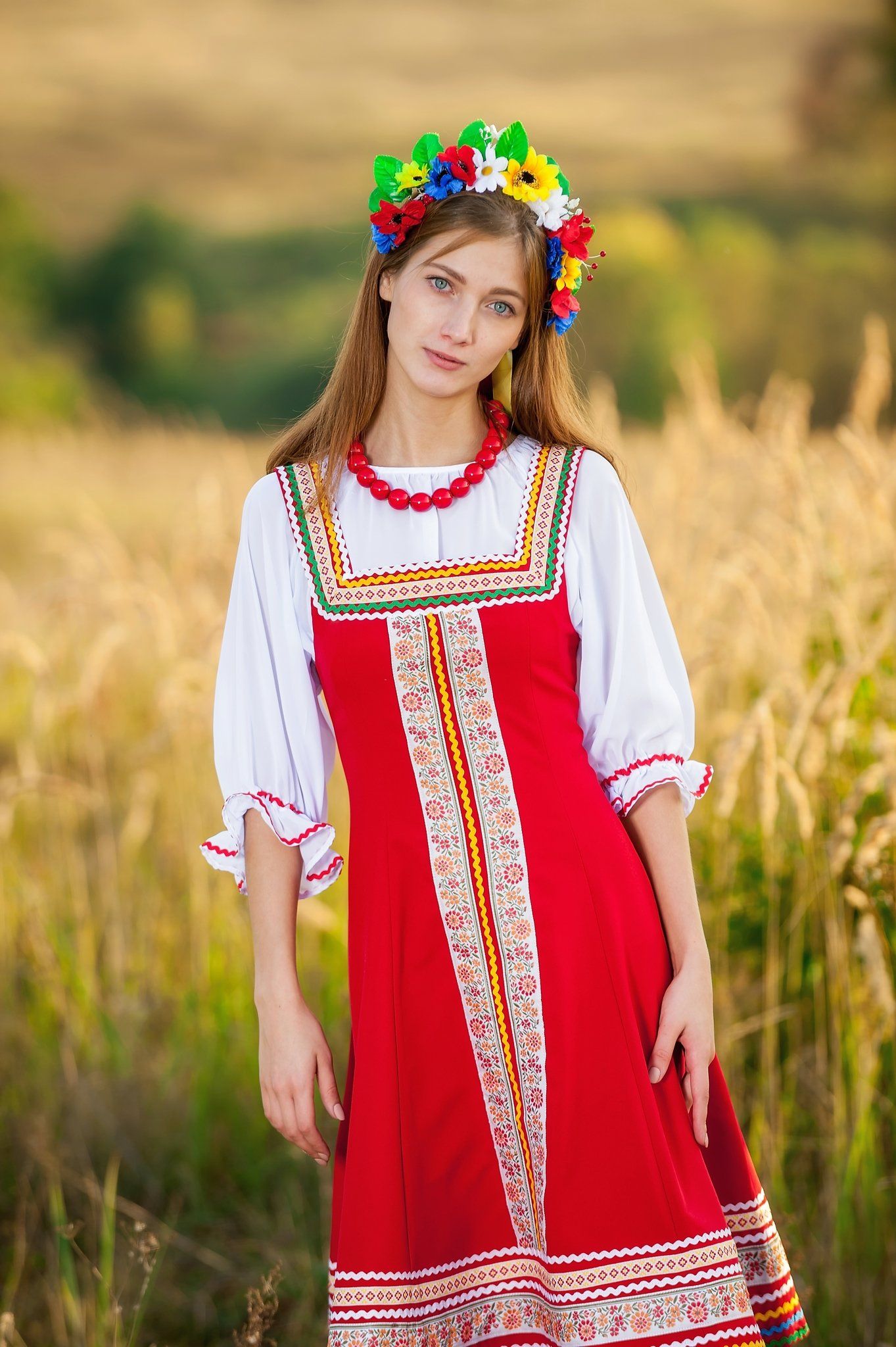 Women in Slavic costumes in Abuja