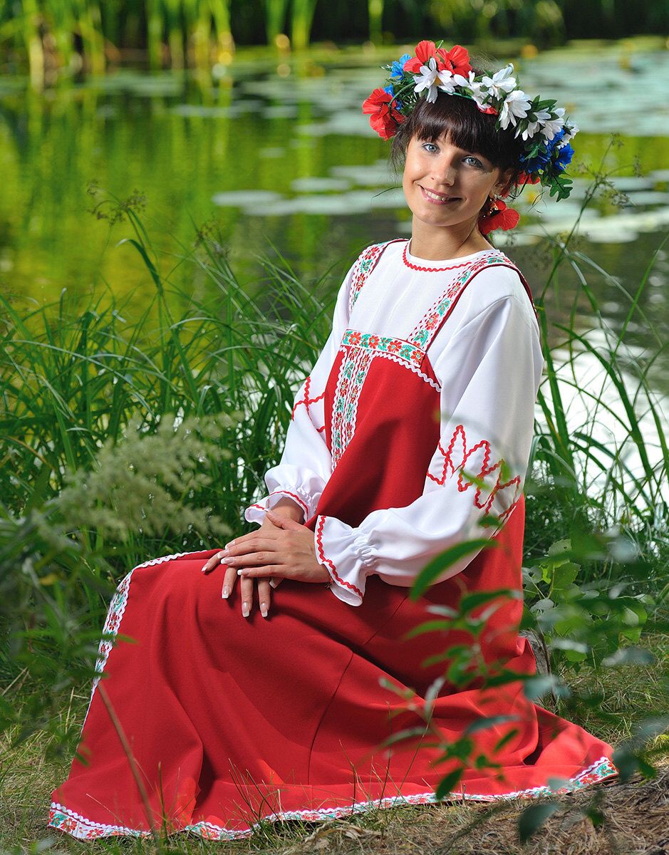 Beautiful girl Girls in Slavic costumes in Abuja